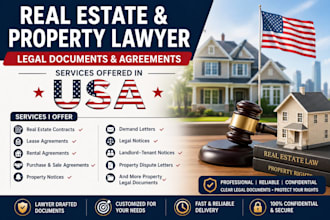 draft and review real estate contracts, notices, and property legal agreements
