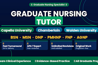 tutor capella, chamberlain and walden bsn, msn and dnp nursing students