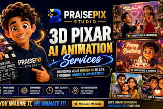 create stunnind 3d pixar style animation character animation pixar style anime