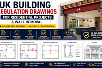 do UK building regulation drawings for residential projects and wall removal