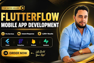 build flutterflow mobile app, mvp, saas app, ai app, android and ios app