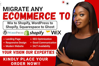 migrate wix shopify, wordpress migration, squarespace setup ghost blog