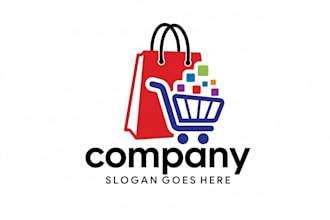 do modern shopping logo design
