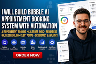 build ai appointment booking system in bubble io with automation