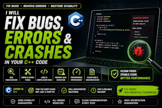 fix bugs, errors and crashes in your cpp code