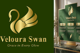 design luxury minimalist logo and complete brand identity
