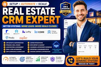 setup real estate crm resimpli brivity lofty kvcore follow up boss podio zapier