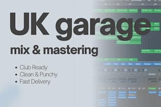 mix and master your UK garage track for club and streaming
