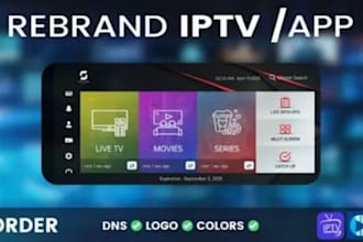 rebrand iptv app, ibo player, xciptv and tivimate branding