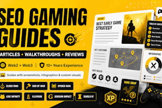 write SEO gaming guides, walkthroughs and game articles