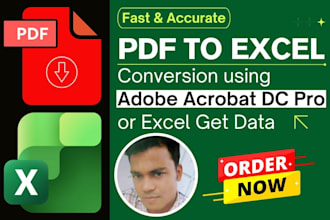 convert PDF to excel using excel get data, adobe acrobat dc pro