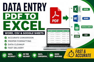 convert PDF to excel, word and CSV accurately