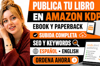formatearé tu libro para ebook y paperback y  publish your book on amazon KDP