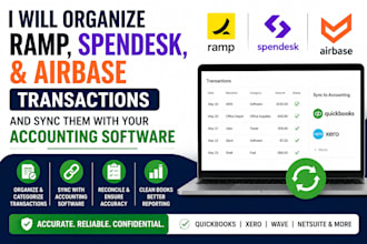 organize ramp spendesk airbase transaction and sync them with your acct software