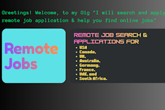do job search and job applications for remote