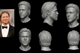 sculpt realistic 3d head model 3d head sculpt 3d bust 3d miniature 3d head print