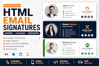 create clickable HTML email signature for gmail outlook