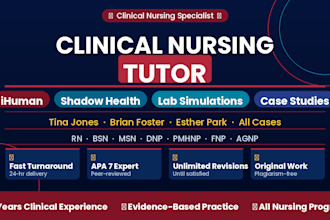 ihuman, shadow health, lab simulations and clinical case studies