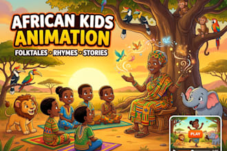 create captivating african folktale animation videos for kids
