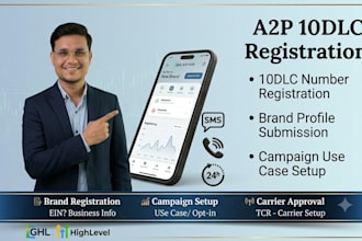 register and verify ghl a2p 10dlc for SMS compliance