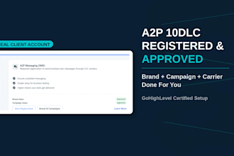 register and verify ghl a2p 10dlc for SMS compliance
