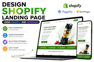 design shopify landing page using pagefly and gempages