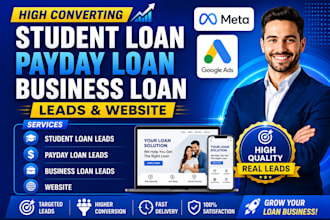 generate converting student loan payday loan business loan leads and website