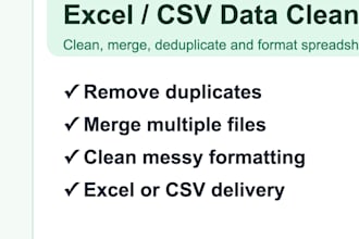 clean and deduplicate your excel CSV data