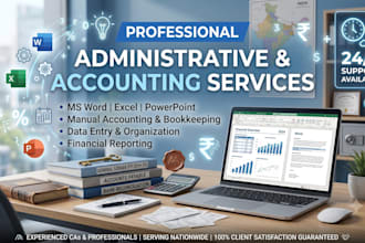 do ms excel, word, powerpoint and bookkeeping services