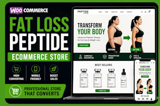 design woocommerce fat loss weight loss peptide ecommerce store
