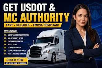 register usdot and mc number with trucking authority fast