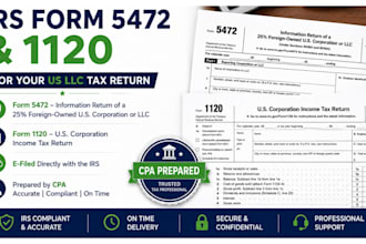 do and efile irs form 5472 and 1120 for US llc as a CPA