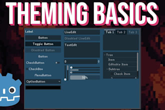 design professional UI UX, hud and menus for your godot game