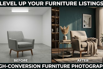 create ai furniture photography, product photography and commercials