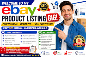 do ebay listing, ebay product listing, ebay SEO listing, ebay lister