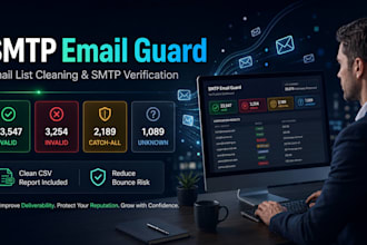 clean your email list using SMTP email guard verification