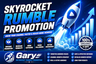 skyrocket your rumble channel with organic promotion