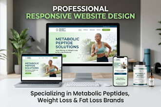 design responsive website for metabolic peptides weight loss fat loss products