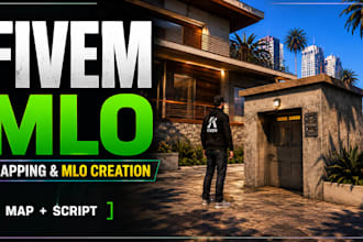 create custom fivem mlo interior, map, ymap, full building design from scratch