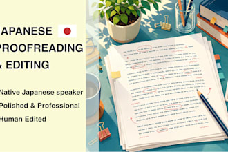 proofread, edit, or translate your content into natural japanese