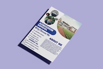 design professional school admission flyer, education flyer