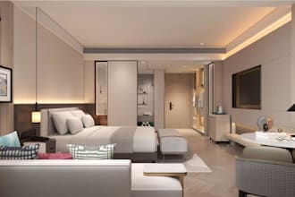 render 3dstudio apartment,open plan layout,cgi hotel bedroom,homestyler interior