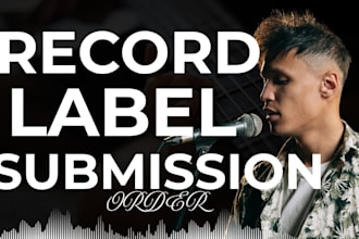 professionally and manually submit your music to record labels, a and r contacts