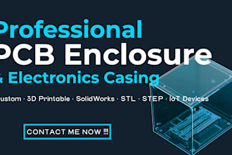design pcb enclosure electronics casing and 3d printable product model