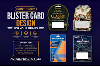 create custom print ready blister card packaging design
