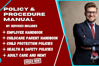 write policy and procedure for home care, healthcare, adult care, nemt and sops