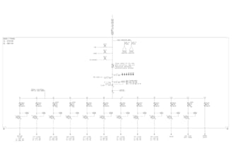 draw professional electrical single line diagram in autocad