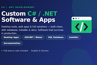 develop a custom csharp dot net desktop or web application