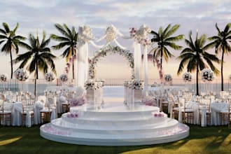 create realistic 3d event, stage and concert design with rendering