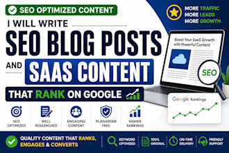 write seo blog posts and saas content  that rank on google